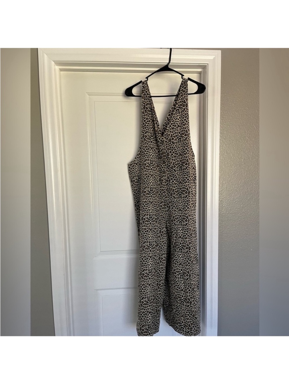 Leopard Print Denim overalls - Picture 4 of 8